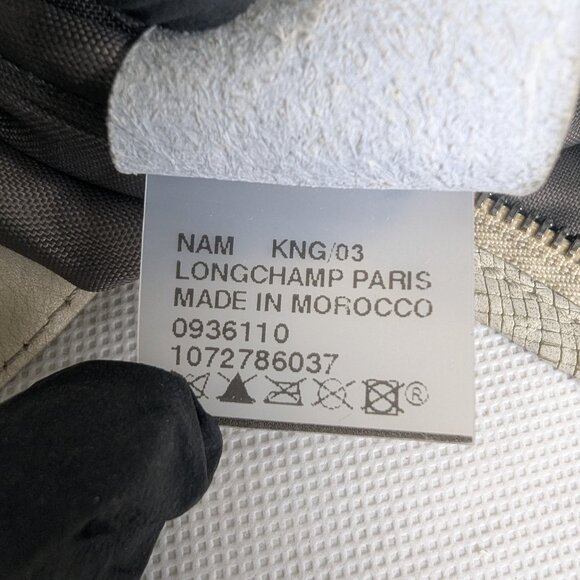 Longchamp Le Pliage Quadri White Hobo Shoulder/Crossbody Bag Ship Fast AUTHENTIC - Picture 11 of 14
